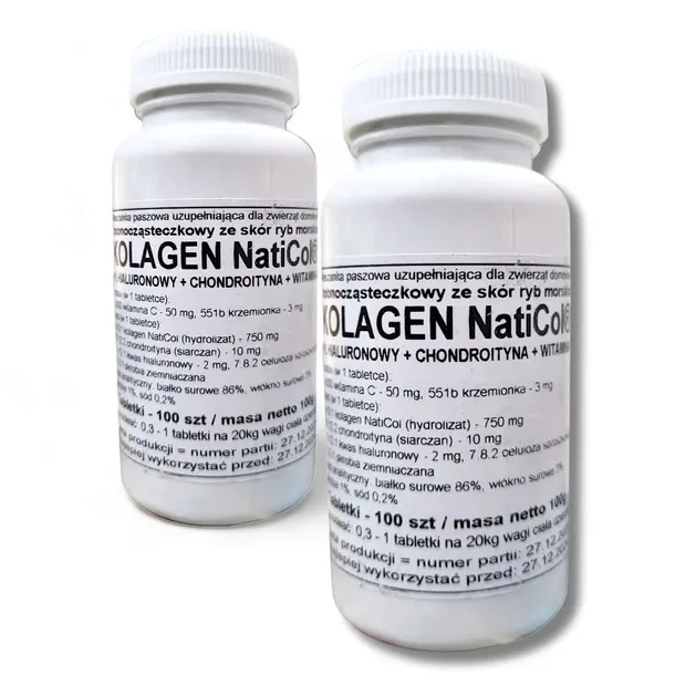 2x Kolagen NatiCol 750mg 100 tabl | kolagen rybi | Podkowa