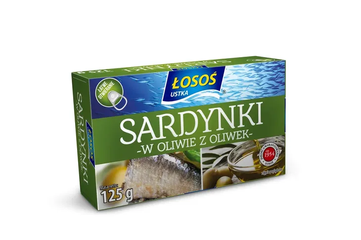 Sardynki w oliwie z oliwek Łosoś Ustka 0,125 kg
