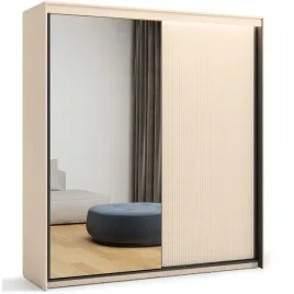 szafa-z-lustrem-200-cm-bezowa-lamele-przesuwna-z-oswietleniem-pojemna-ts-01