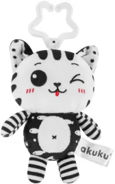 akuku-zawieszka-grzechotka-kontrastowa-pluszowy-kotek-do-wozka-fotelika-0m