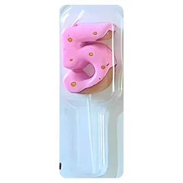 swieczka-rozowa-5-numer-cyfra-elegancka-urodziny-dziecka-swieczki-roz-donut