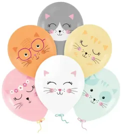 balony-lateksowe-kotek-kolorowe-kotki-urodzinowe-zestaw-kot-dla-dzieci-6szt
