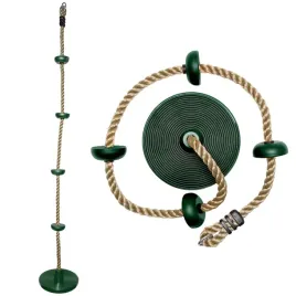 okragle-siedzisko-z-lina-wspinaczkowa-dysk-ciemnozielony-dla-dzieci-30-cm