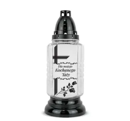 znicz-kochanemu-tacie-28-cm-bialy-dp737-znicz-z-dedykacja-z-wkladem