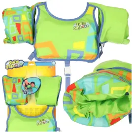 kamizelka-dmuchana-bestway-32174-kapok-z-rekawkami-3-6lat-19-30kg-zielona