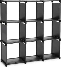 polka-do-przechowywania-9-przegrodek-otwarta-szafa-regal-organizer-czarny