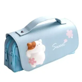 duzy-piornik-wielofunkcyjny-dwukomorowy-z-kotkiem-niebieski-pr14n