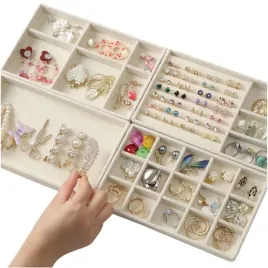 organizer-na-bizuterie-wkladka-do-szuflady-kuferek-bezowy-zestaw-4-szt