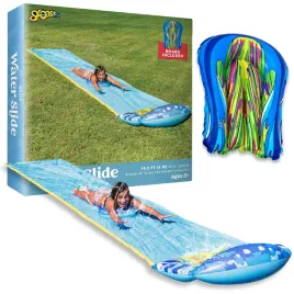 slizg-wodny-slizgawka-zjezdzalnia-wodna-z-deska-wbudowany-zraszacz-dluga