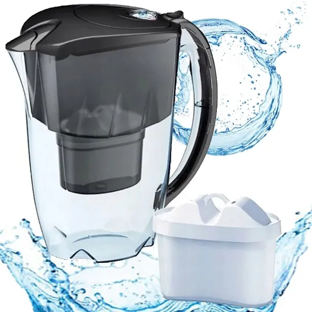 DZBANEK FILTRUJĄCY AQUAPHOR CZARNY JASPER 2,8 l + wkład Maxfor + FILTR