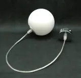 lampa-wiszaca-kula-12cm-zwis-chrom-szklo-biale-matowe-stan-nowy