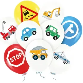 balony-urodzinowe-auta-budowlane-znaki-drogowe-straz-policja-zestaw-9szt