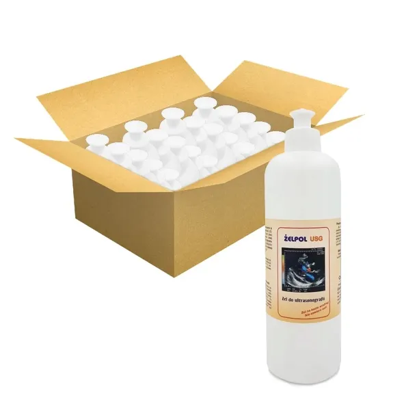 ŻEL DO USG KTG IPL ŻELPOL BEZBARWNY HYPOALERGICZNY 500ml x 20 sztuk