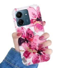 etui-do-xiaomi-redmi-13c-antishock-kwiaty-kolory-liscie-boho-wiosna-wzory
