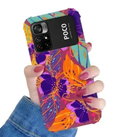 etui-do-xiaomi-poco-m4-pro-4g-antishock-kwiaty-kolory-liscie-boho-wiosna-wz