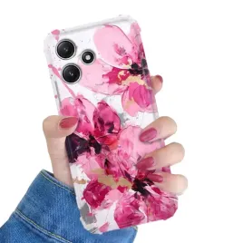 etui-do-xiaomi-redmi-12-4g-antishock-kwiaty-kolory-liscie-boho-wiosna-wzory