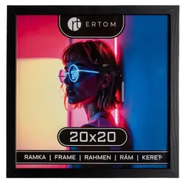 drewniana-ramka-na-zdjecie-20x20-szklo-czarna-kwadratowa