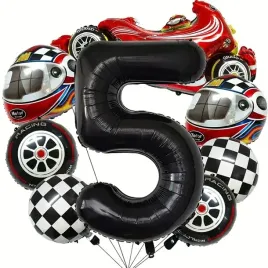 balony-zestaw-balonow-dekoracje-na-5-urodziny-formula-racing-wyscigi-8szt