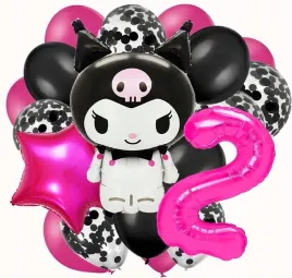 balony-zestaw-balonow-dekoracje-2-urodziny-kuromi-18szt