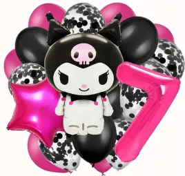 balony-zestaw-balonow-dekoracje-na-7-urodziny-kuromi-18szt