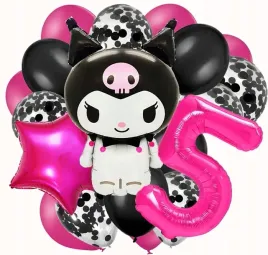 balony-zestaw-balonow-dekoracje-na-5-urodziny-kuromi-18szt