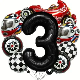 balony-zestaw-balonow-dekoracje-na-3-urodziny-formula-racing-wyscigi-8szt