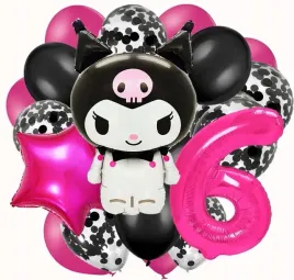 balony-zestaw-balonow-dekoracje-na-6-urodziny-kuromi-18szt
