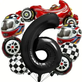 balony-zestaw-balonow-dekoracje-na-6-urodziny-formula-racing-wyscigi-8szt