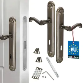 zestaw-klamka-drzwiowa-90-mm-patyna-dlugi-szyld-na-klucz-komplet-do-drzwi