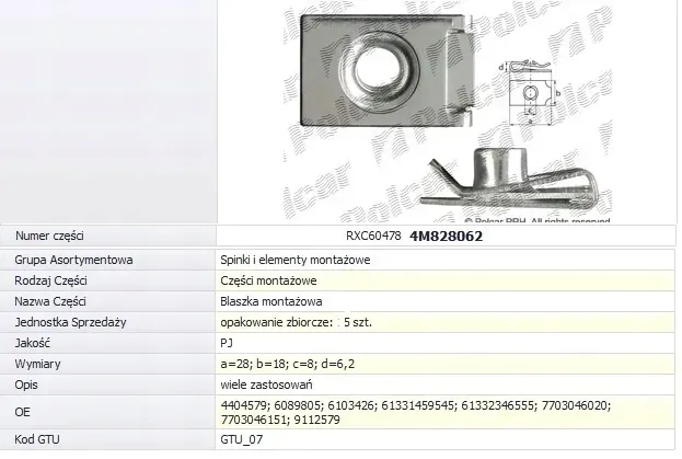 blaszki-mocowania-oslony-silnika-bmw-3-e30-e46-e90-stan-nowy-producent-czesci-polcar