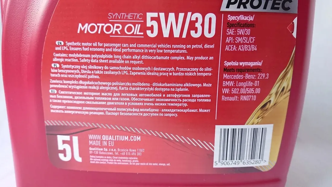 olej-qualitium-protec-5w30-5l-syntetyk-stan-nowy