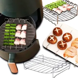 ruszt-akcesoria-srebrny-air-fryer-do-buleczek-burgerow-miesa-batatow