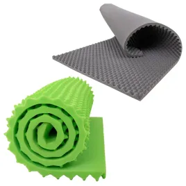 panele-akustyczne-falowane-4cm-odcien-szarosci-i-jasna-zielen-design-4m2