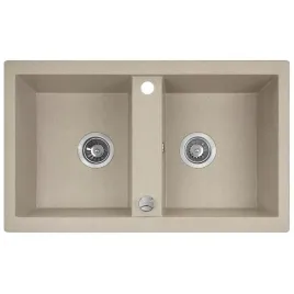 laveo-barbados-bezowy-zlew-granitowy-2-komory-48x78-cm-z-syfonem