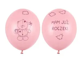 balony-na-roczek-rozowe-z-misiem-mam-juz-roczek-pierwsze-urodziny-50szt