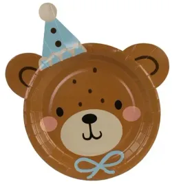 talerzyki-mis-urodzinowe-brazowe-slodkie-misie-urodziny-dziecka-roczek-6szt