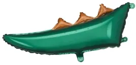 balon-foliowy-ogon-dinozaura-dekoracja-krzesla-dinozaur-zielony-urodziny