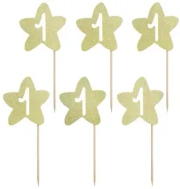 toppery-na-roczek-dekoracje-do-muffinek-gwiazdka-cyfra-1-zlote-6szt