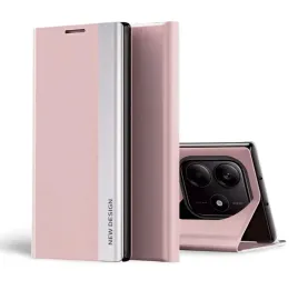 etui-futeral-z-klapka-leather-new-do-xiaomi-redmi-note-14-5g-rozowy