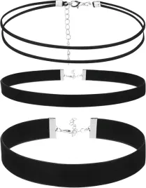 3x-czarny-naszyjnik-choker-y2k-aksamityny-goth-regulowany-prezent-dla-niej
