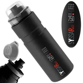 bidon-elite-syssa-race-mtb-czarny-mat-stal-nierdzewna-750ml-bpa-free