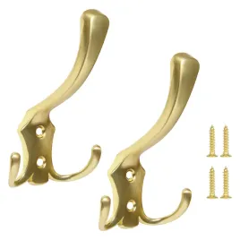 wieszak-meblowy-scienny-haczyk-na-ubrania-w003-zloty-szczotkowany-2-sztuki