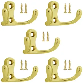 wieszak-meblowy-scienny-haczyk-na-ubrania-w005-mosiadz-5-sztuk-wkrety