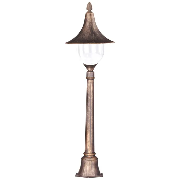 Niska zewnętrzna lampa ogrodowa K-8129 ZŁOTA E27 z serii BOSTON