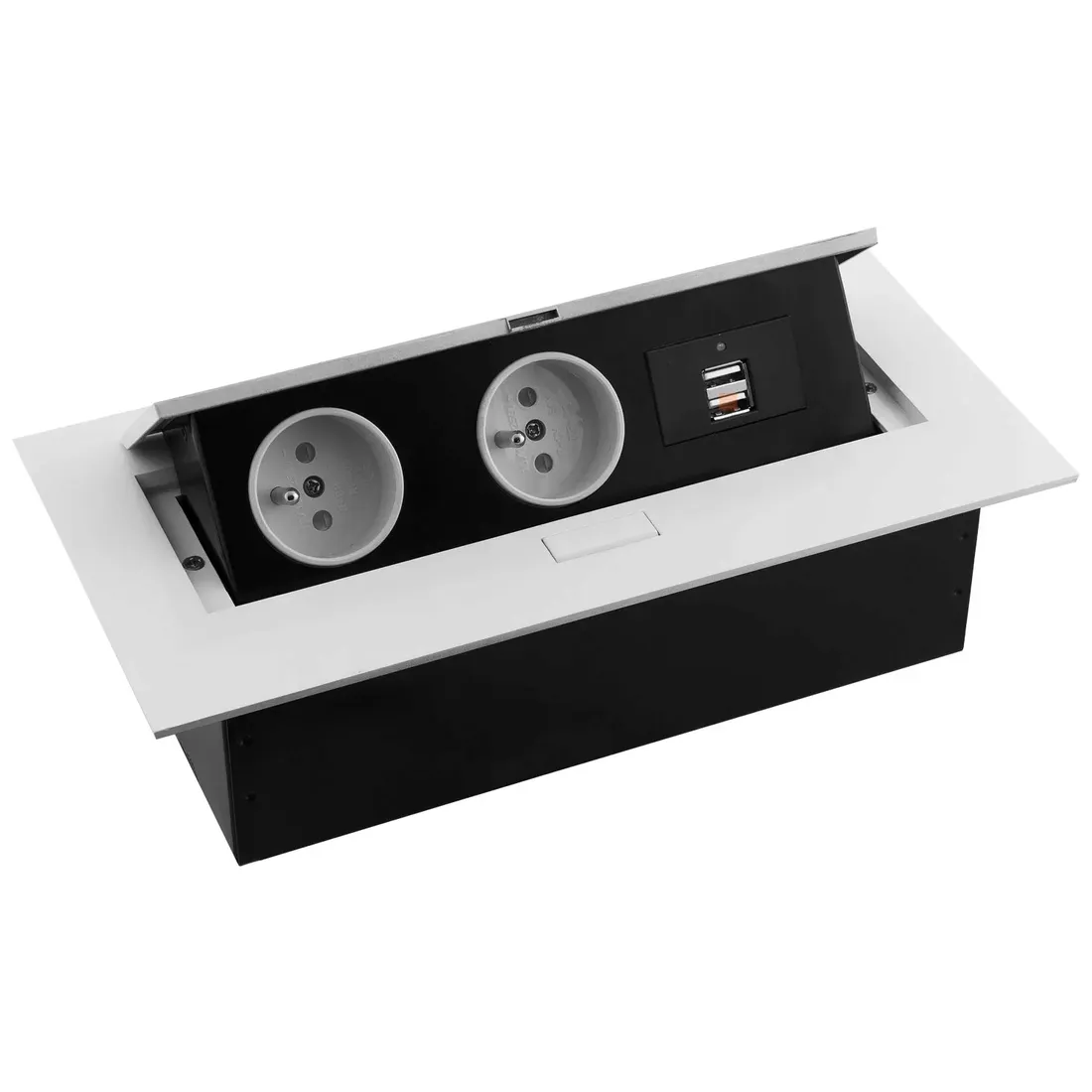 gniazdo-wpuszczane-w-blat-flexiport-z-usb-biale-stan-nowy