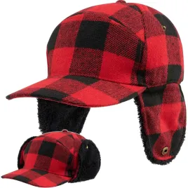czapka-zimowa-meska-z-daszkiem-uszatka-brandit-lumberjack-w-kratke-na-zime