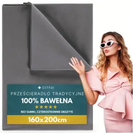 przescieradlo-bez-gumki-tradycyjne-160x200-cm-bawelniane-grafit-grafitowy