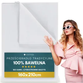 przescieradlo-bez-gumki-tradycyjne-160x210-cm-100percent-bawelna-polskie-bialy