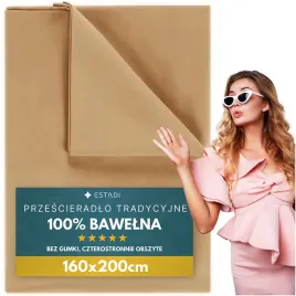 przescieradlo-bez-gumki-tradycyjne-160x200-cm-bawelniane-bezowe-bez
