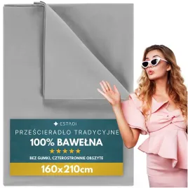 przescieradlo-bez-gumki-tradycyjne-160x210-cm-100percent-bawelna-szary-srebrny